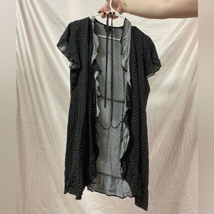 Who What Wear polka dot wrap dress